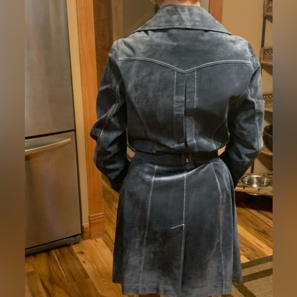 Danier navy blue suede coat - Picture 10 of 11